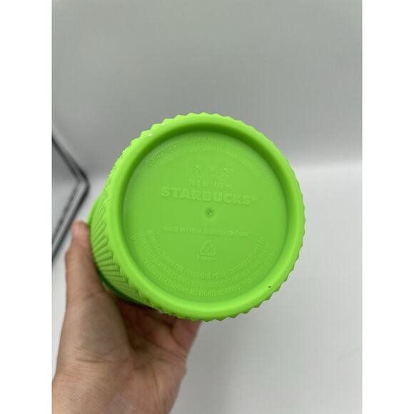 Starbucks Fall 2021 Studded Bling 16oz Grande Tumbler - Neon Green - NEW - Picture 6 of 7